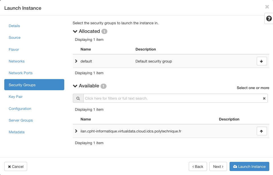 05-user-quick-start-openstack-security-groups